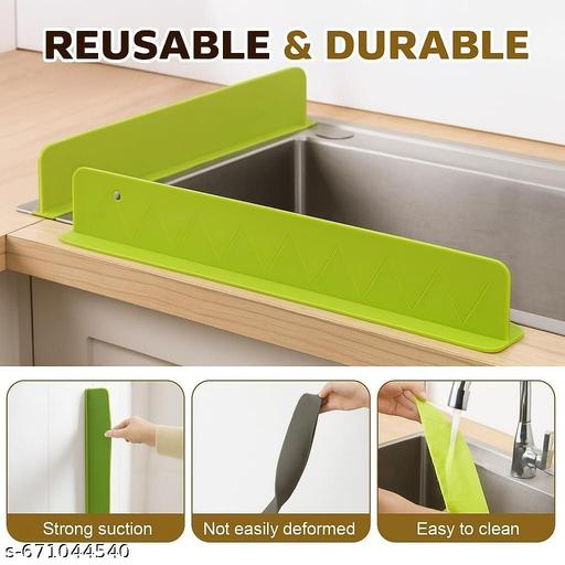 Kitchen Sink Water Splash Guard – Reusable & Durable Silicone Countertop Splash Protector - Minaro