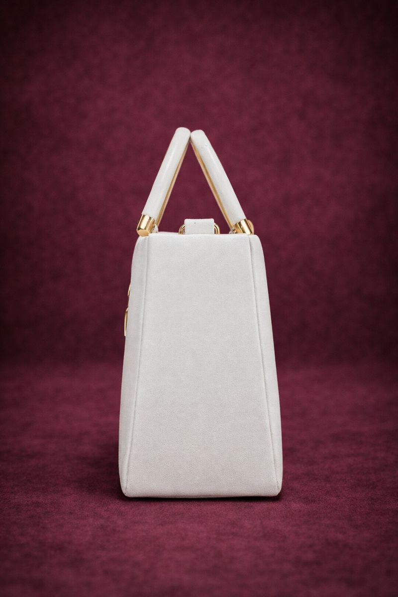 Designer Handbag with gold accents and detachable strap  - Savéra collection