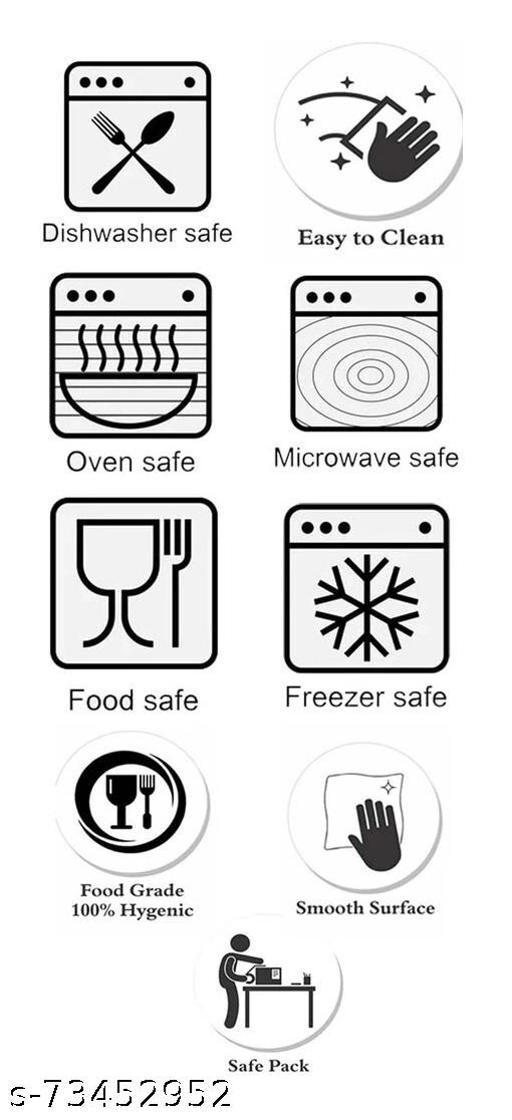 Revivo 6x 11 Inch Colorful flower printed Dinner Plate / Party Plate / Lunch Plate / Plate Set of 6 (full plates). - REVIVO