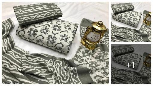 SALE PRICE LIVE!! Trendy Beautiful Women's Cotton Batik Print Unstitched Salwar Suit Dress Material With Duputta | Dress Material For Women