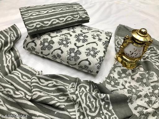 SALE PRICE LIVE!! Trendy Beautiful Women's Cotton Batik Print Unstitched Salwar Suit Dress Material With Duputta | Dress Material For Women - amamestyle