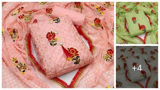 COLOURSTORY® Cotton Suit Dress Material,Unstitched Cotton Blend Kurta,Churidar Material Embellished,Semi Stitched Cotton Blend Salwar Suit Material Solid,suits material for girls,best cotton suits material