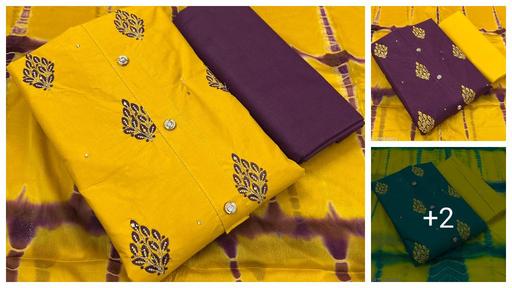 women's violet cotton embroidered trendy style salwar suit for wedding party wear dress material