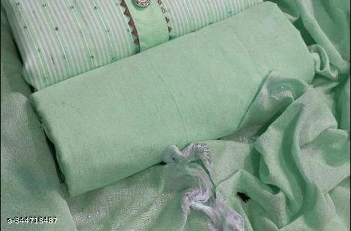 Sequence green women and girl dress material top 2.25. bottom 2.25 cotton fabric. suit & dress material. unstitched kurta and pent fabric for women and girls. women's sequence kurta set fabric. pura cotton fabric . green cotton sequence fabric  - amamestyle
