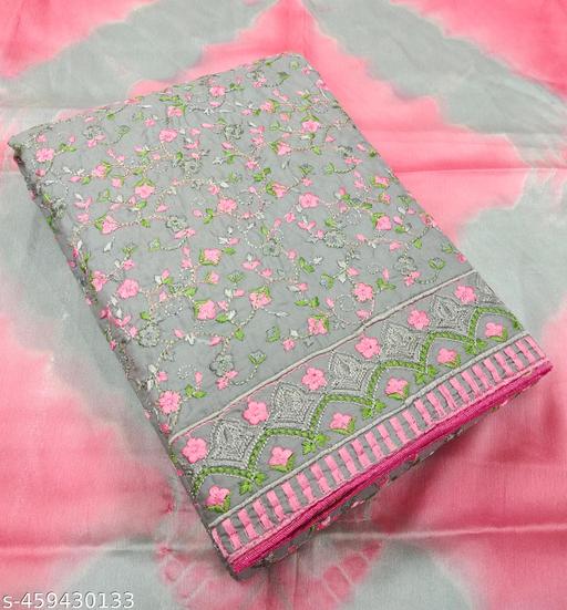 Women's Stylish Grey Embroidered Cotton Salwar Suit  For Wedding Party Very Comfortable and Fashionable Dress Material - amamestyle