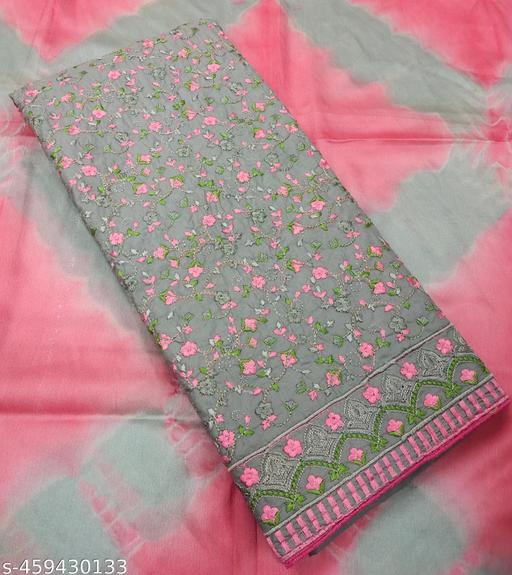 Women's Stylish Grey Embroidered Cotton Salwar Suit  For Wedding Party Very Comfortable and Fashionable Dress Material - amamestyle