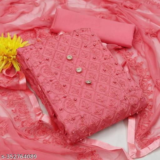 COLOURSTORY® Cotton Suit Dress Material,Unstitched Cotton Blend Kurta,Churidar Material Embellished,Semi Stitched Cotton Blend Salwar Suit Material Solid,suits material for girls,best cotton suits material - amamestyle