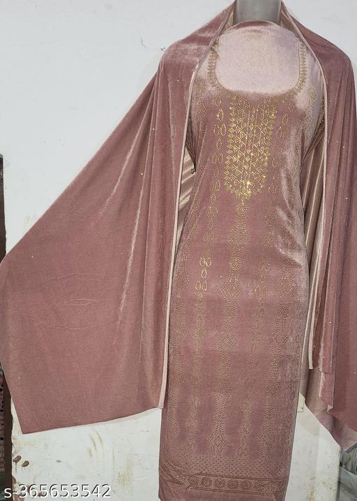 Fancy Velvet unstitched  suit for Women_Woolen Suit_Winter Suits for Women,Woolen kurta set,women & Girls  - amamestyle