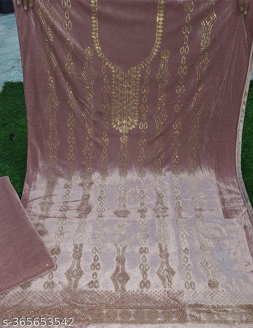 Fancy Velvet unstitched  suit for Women_Woolen Suit_Winter Suits for Women,Woolen kurta set,women & Girls  - amamestyle