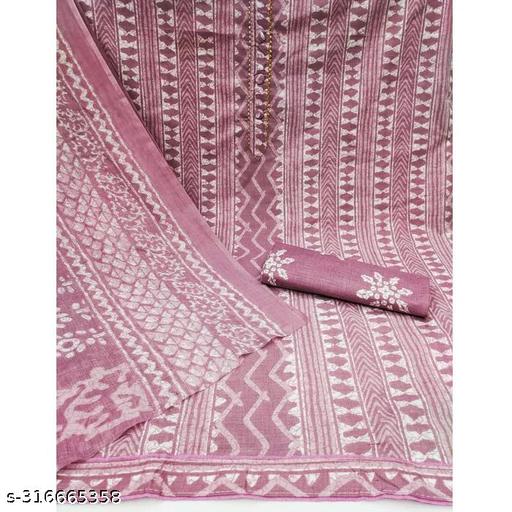 Women's Trendy Cotton Printed Unstitched Salwar Suit Material/Trending Suit - amamestyle