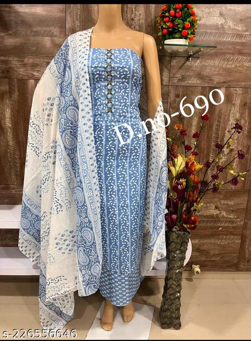 Jaipuri cotton printed dress material