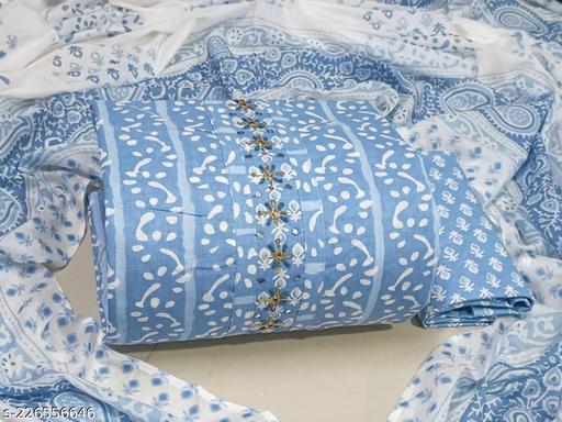 Jaipuri cotton printed dress material - amamestyle