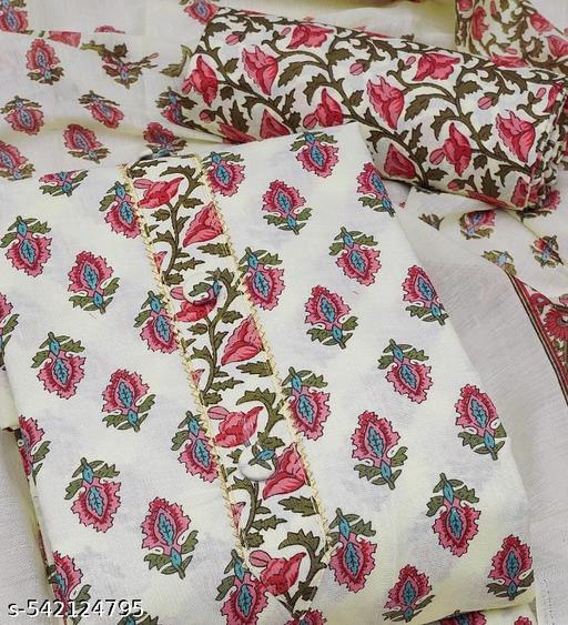 Women's Cotton Trendy Unstitched Salwar Suit Material And Georges Suits and Dresses - amamestyle