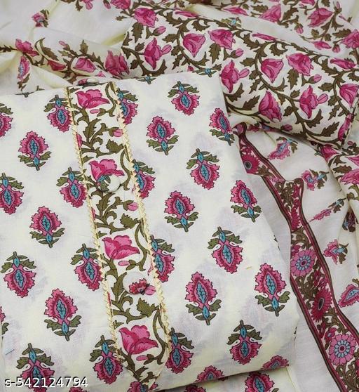 Women's Cotton Trendy Unstitched Salwar Suit Material And Georges Suits and Dresses - amamestyle