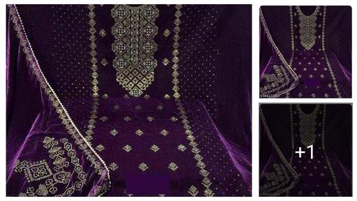 Woman wollen velvet shaneel siroski drees meterail purple unstitched 