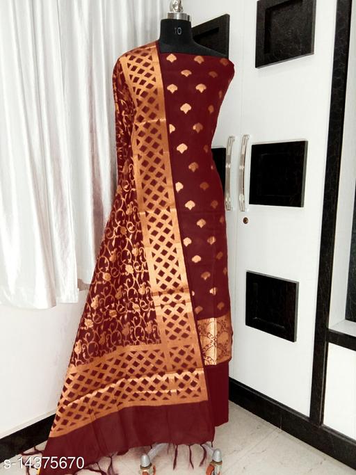 Banarasi Jacquard Zari Work Classy Suit With fancy Dupatta & Salwar - amamestyle