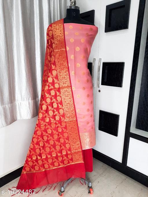 Banarasi Contrast Matching Beautiful Suit Dress Materials - amamestyle