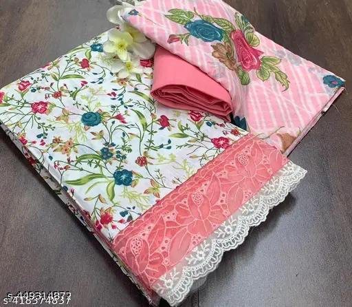 Soft Cotton Print Unstitched Salwar Suit Material - Dress Material Office Wear & Daily Wear - amamestyle