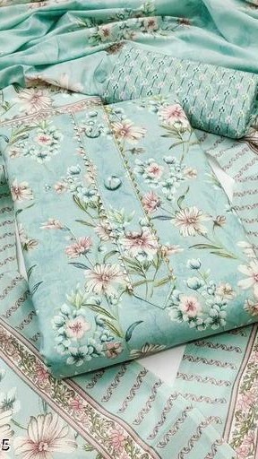 Laxuria Women's Cotton Printed Trending Unstitched Salwar Suit Material & Gorgeous Dress and Suit