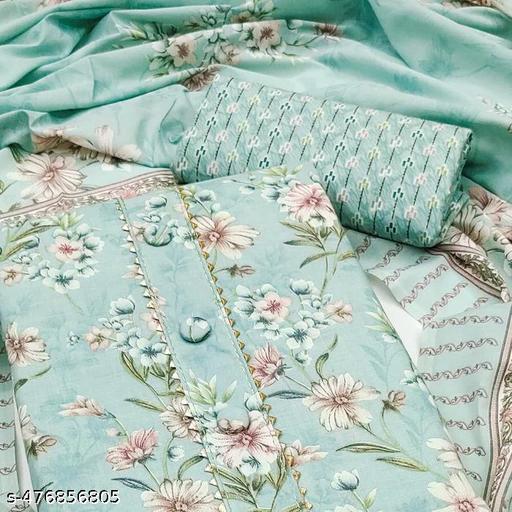 Laxuria Women's Cotton Printed Trending Unstitched Salwar Suit Material & Gorgeous Dress and Suit - amamestyle