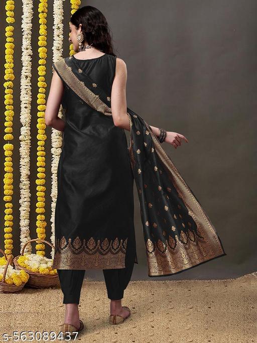 Party wear Jacquard Woven Silk Design Unstitched Banarasi Salwar Suits & Dress Materials - amamestyle