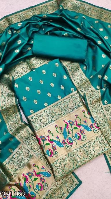 Women's Banarasi Paithani Style Dress Materils