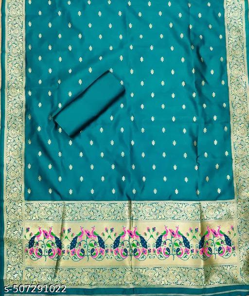 Women's Banarasi Paithani Style Dress Materils - amamestyle