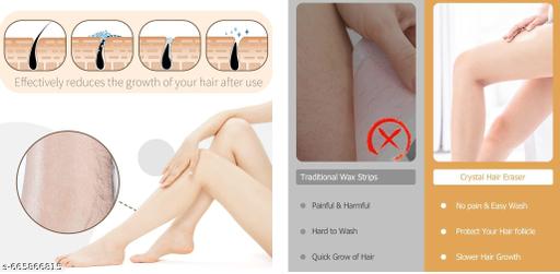 Crystal Hair Remover for Women and Men Upgraded Nano-crystalline Dots Technology Crystal Hair Eraser for Women Reusable Painless Hair Removal Stone - Abnlas Women’s Daily-Use Beauty & Self-Care