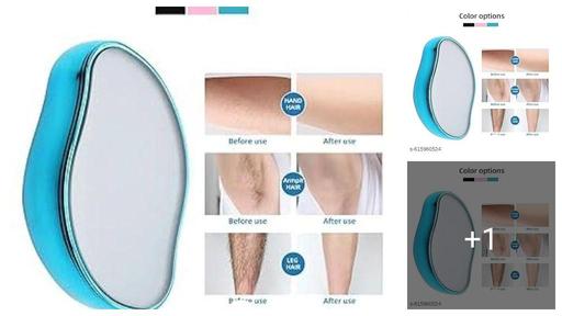  Crystall Hair Eraser for Women and Men, Hair Remover Painless Exfoliation Hair Removal Tool for Arms Legs Back, Washable Crystall Epilator Without Shaving for Smooth Skin pack of 1