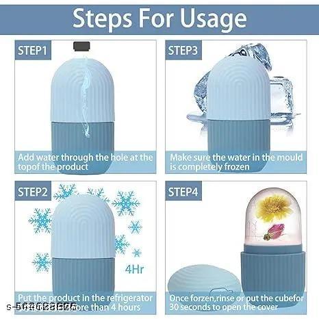 Ice Roller for Face | Ice Roller for Face Massager | Face Ice Roller for Men & Women | Ice Cube Roller for Glowing Skin & Puffy Eyes | Reusable & Unbreakable - Abnlas Women’s Daily-Use Beauty & Self-Care