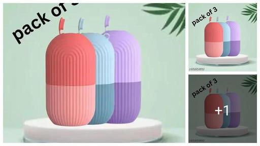 Ice Roller for Face | Ice Roller for Face Massager | Face Ice Roller for Men & Women | Ice Cube Roller for Glowing Skin & Puffy Eyes | Reusable & Unbreakable pack of- 3