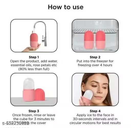 Ice Roller for Face | Ice Roller for Face Massager | Face Ice Roller for Men & Women | Ice Cube Roller for Glowing Skin & Puffy Eyes | Reusable & Unbreakable pack of- 3 - Abnlas Women’s Daily-Use Beauty & Self-Care
