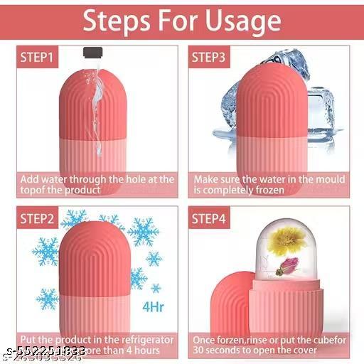 Ice Roller for Face | Ice Roller for Face Massager | Face Ice Roller for Men & Women | Ice Cube Roller for Glowing Skin & Puffy Eyes | Reusable & Unbreakable pack of- 3 - Abnlas Women’s Daily-Use Beauty & Self-Care