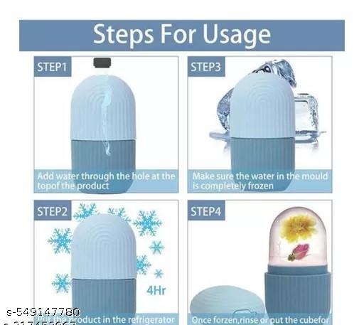 Ice Roller for Face with MOISTURIZING MASK, Eye, Neck and Body - Ice Cube Roller for Face Massager for Glowing Skin - Abnlas Women’s Daily-Use Beauty & Self-Care