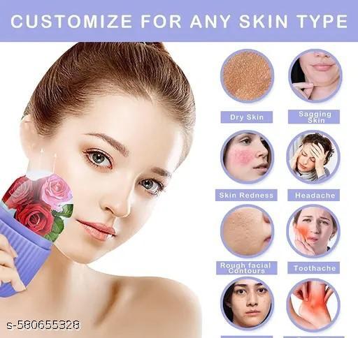 Ice Roller + Face Massager Combo – Cooling Skin Tightening & Puffiness Relief Set for Face, Eyes & Neck - Abnlas Women’s Daily-Use Beauty & Self-Care