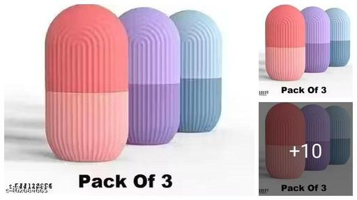 ice Roller for Face, Eyes and Neck, Brighten Skin & Enhance Your Natural Glow, Reusable Facial Treatment to Tighten & Tone Skin & De-Puff The Eye Area, Cryotherapy for Face PACK OF 3 combo