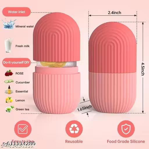 ice Roller for Face, Eyes and Neck, Brighten Skin & Enhance Your Natural Glow, Reusable Facial Treatment to Tighten & Tone Skin & De-Puff The Eye Area, Cryotherapy for Face PACK OF 3 combo - Abnlas Women’s Daily-Use Beauty & Self-Care