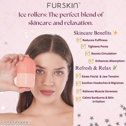 Furskin Ice Roller & Scalp Massager [ Multicolor ] – Best Budget Face & Hair Care Kit for Skin Glow, Hair Growth & Dandruff – Daily Use, Reusable, for Men & Women - Abnlas Women’s Daily-Use Beauty & Self-Care