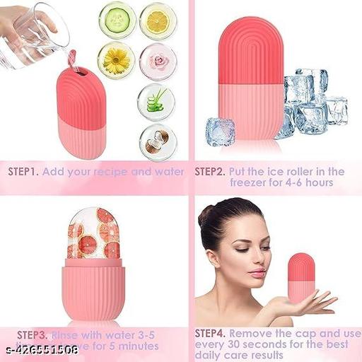 Manual Facial Cleansing Brush For Removing Blackheads and Massaging, Face Scrubber Cleanser Brush For Gently And Effectively Cleaning and ice roller for face women skin glowing ice cube massager Face Puffiness Relief Massage Skin Care Tools for face eye. Pack Of 2 (Multicolor) - Abnlas Women’s Daily-Use Beauty & Self-Care