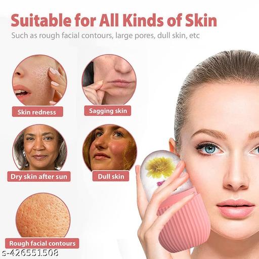 Manual Facial Cleansing Brush For Removing Blackheads and Massaging, Face Scrubber Cleanser Brush For Gently And Effectively Cleaning and ice roller for face women skin glowing ice cube massager Face Puffiness Relief Massage Skin Care Tools for face eye. Pack Of 2 (Multicolor) - Abnlas Women’s Daily-Use Beauty & Self-Care