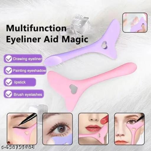 4 PCS COMBO OFFER For Face Stone Roller Massager With Gua Sha Jade Stone, Ice Roller and 3D Massager Roller Set Facial Combo For Skin Eye Body WITH FREE 1 Piece Eye Makeup Tool for Beginners Eyeliner Eyelash Eye-Shadow  - Abnlas Women’s Daily-Use Beauty & Self-Care