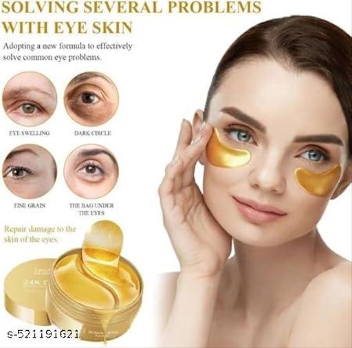 Eye Patches for Dark Circles with 24k Gold | 60 Pcs Eye Cooling Gel Pads | Hydrogel Eye Patch Mask with Collagen for Relaxing Eyes, Reducing Puffiness & Wrinkles - Abnlas Women’s Daily-Use Beauty & Self-Care