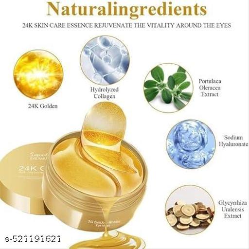  Eye Patches for Dark Circles with 24k Gold | 60 Pcs Eye Cooling Gel Pads | Hydrogel Eye Patch Mask with Collagen for Relaxing Eyes, Reducing Puffiness & Wrinkles - Abnlas Women’s Daily-Use Beauty & Self-Care