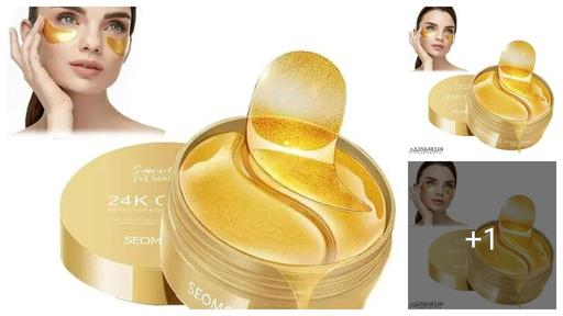 Under eye Patches for Dark Circles with 24k Gold | Pack of 60 Eye Cooling Gel Pads | Hydrogel Eye Patch Mask with Collagen for Relaxing Eyes, Reducing Puffiness & Wrinkles, eye cooling mask