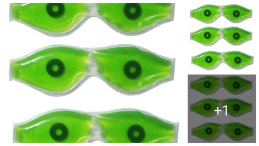 Aloe Vera Gel Reusable Cold Eye Mask, Summer Ice Cooling Sleeping Mask for Eye Patches Remove Dark Circles Fatigue Cool Eyes Patch Pads Eye Care for Dark Circles, Stress Relief, Pack Of 3