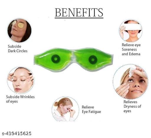 Aloe Vera Gel Reusable Cold Eye Mask, Summer Ice Cooling Sleeping Mask for Eye Patches Remove Dark Circles Fatigue Cool Eyes Patch Pads Eye Care for Dark Circles, Stress Relief, Pack Of 3 - Abnlas Women’s Daily-Use Beauty & Self-Care