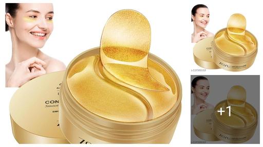 24k Gold Eye Patches for Dark Circles | 60 Pcs Eye Cooling Gel Pads | Hydrogel Eye Patch Mask with Collagen for Relaxing Eyes, Reducing Puffiness & Wrinkles