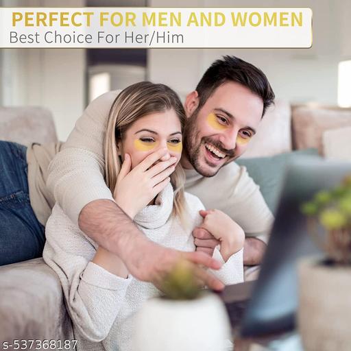 24k Gold Eye Patches for Dark Circles | 60 Pcs Eye Cooling Gel Pads | Hydrogel Eye Patch Mask with Collagen for Relaxing Eyes, Reducing Puffiness & Wrinkles - Abnlas Women’s Daily-Use Beauty & Self-Care