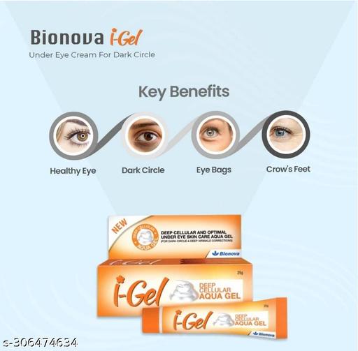 I-Gel Under Eye Cream For Dark Circle-25g, Puffiness, Wrinkles, Bags, Skin, Firming, Fine Lines-Deep Cellular Aqua Gel For Under Eye Skin Care - Abnlas Women’s Daily-Use Beauty & Self-Care