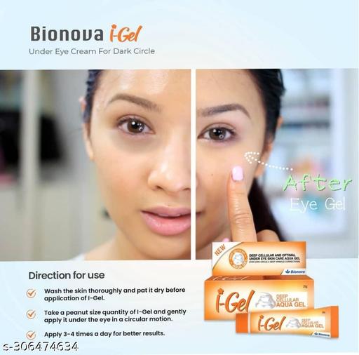 I-Gel Under Eye Cream For Dark Circle-25g, Puffiness, Wrinkles, Bags, Skin, Firming, Fine Lines-Deep Cellular Aqua Gel For Under Eye Skin Care - Abnlas Women’s Daily-Use Beauty & Self-Care